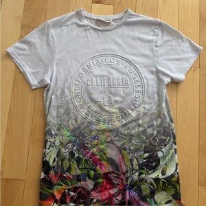 White and Multicolor Los Angeles Graphic Tee